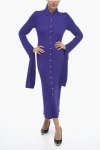 Coperni Stretch Fabric Shirt Dress With Extra-long Sleeves