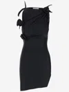 Coperni Asymmetric Maxi Dress With Decorative Details In Black
