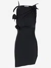 Coperni Asymmetric Maxi Dress With Decorative Details In Black