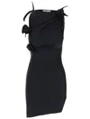 Coperni Asymmetric Maxi Dress With Decorative Details In Black