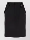 Coperni Stretch Polyester Blend Skirt With Back Vent In Black