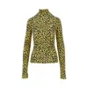 Coperni Leopard-print Turtleneck Top In Multi