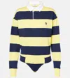 Coperni Striped Polo Bodysuit In Multicoloured