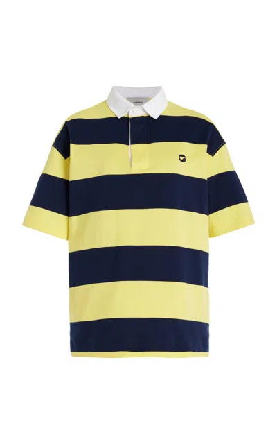 Coperni Striped Cotton Polo Top