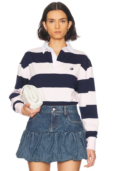 Coperni Striped Long Sleeve Polo Bodysuit