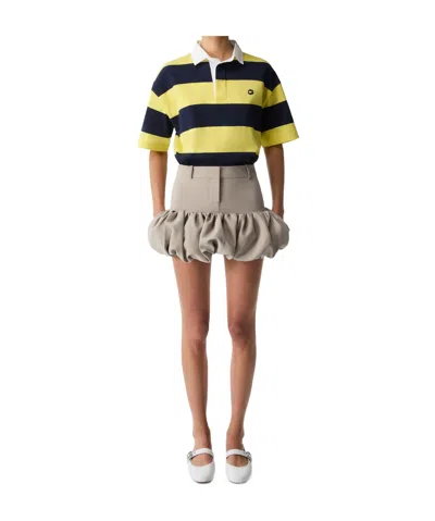 COPERNI COPERNI LOGO EMBROIDERED STRIPED POLO SHIRT