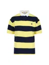 Coperni Striped Polo Sweater In Yellow