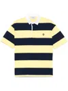 Coperni Striped Polo Top In Yellow