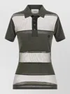 Coperni Striped Sheer Polo Shirt Short Sleeves In Multi