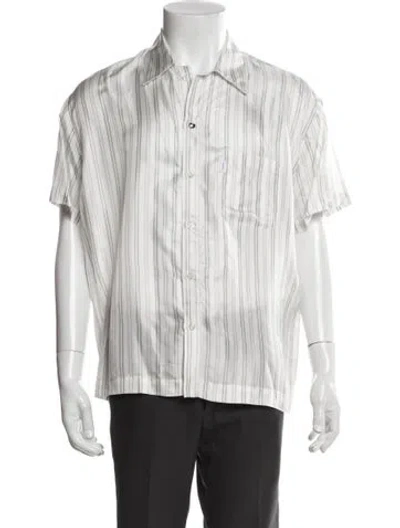 Pre-owned Coperni Striped Short Sleeve Shirt In White