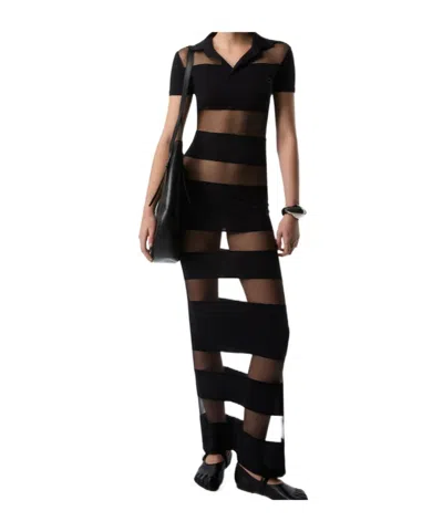 COPERNI COPERNI STRIPED SHEER POLO DRESS