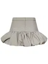 Coperni Structured Beige Skirt With Voluminous Ruffled Hem