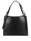 Coperni Structured Black Leather Tote Bag In Black