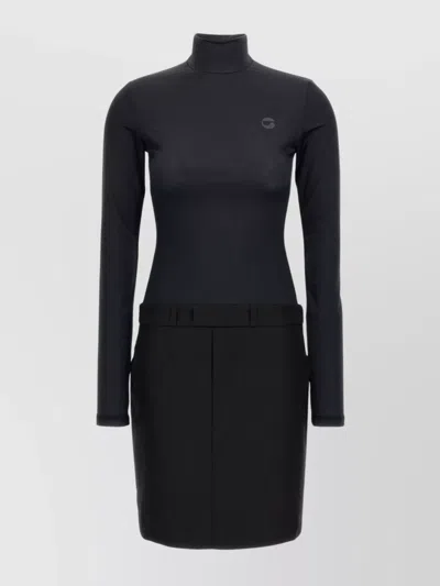 Coperni Hybrid Tailored Dress In Black