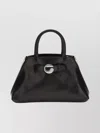 Coperni Structured Shoulder Bag Circular Clasp In Black