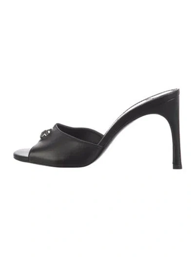 Pre-owned Coperni Studded Accents Mules In Black