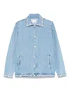 Coperni Collared Casual Jacket Studded Accents In Blue