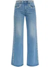 Coperni Studded Rigid High-rise Wide-leg Jeans In Blue