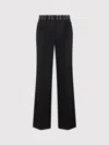 Coperni Studded Wide Leg Canvas Trousers In Black
