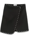 Coperni Studded Wrap Mini Skirt In Black