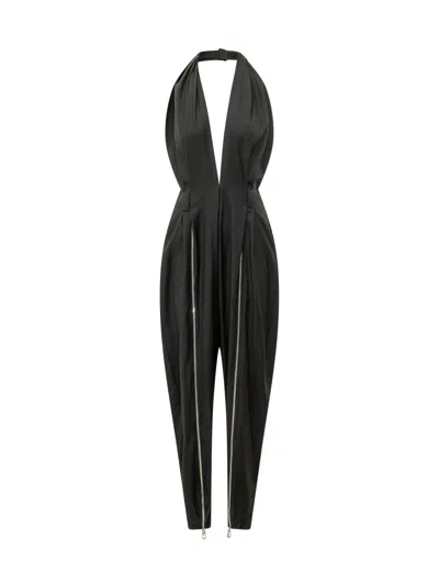 Coperni Stylish Mini Zip Bodysuit With Unique Print In Black