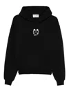 Coperni Organic Cotton Hooded Sweatshirt Featuring Embroidery In Black