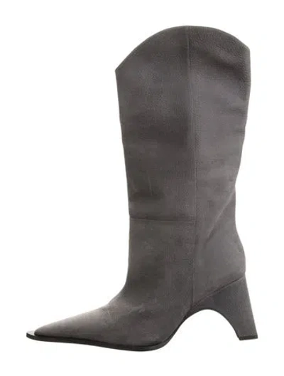 Pre-owned Coperni Suede Boots In Grey