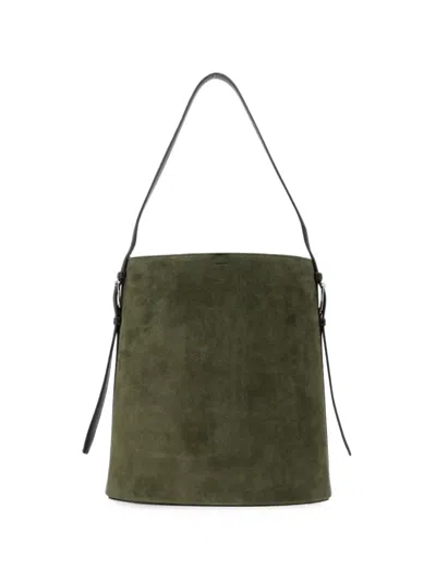Coperni Suede Bucket Shoulder Bag In Green