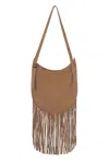 Coperni Suede Fringed Hobo Belt In Brown