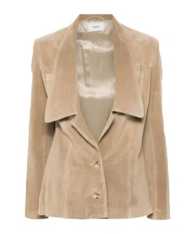 COPERNI SUEDE SINGLE-BREASTED JACKET