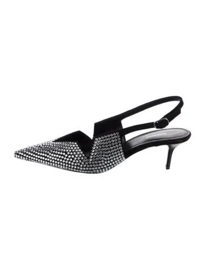 Pre-owned Coperni Suede Slingback Flats W/ Tags In Black