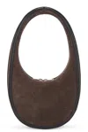Coperni Suede Swipe Bag In Brown
