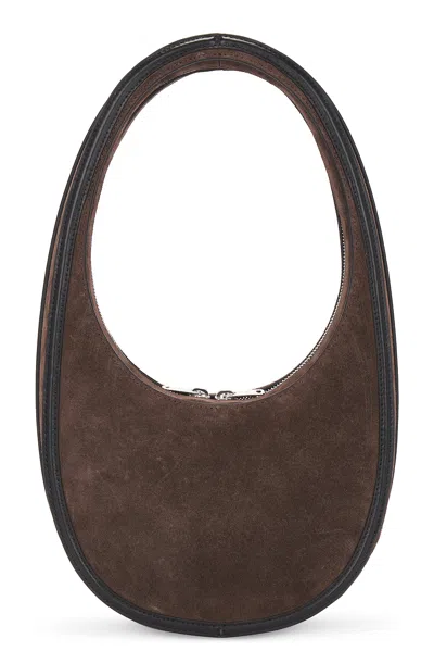 Coperni Suede Swipe Bag In Brown