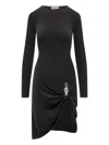 Coperni Dress Suspended Design Asymmetric Hem Buckle In Black