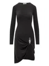 Coperni Suspended Long Sleeve Jersey Dress In Black