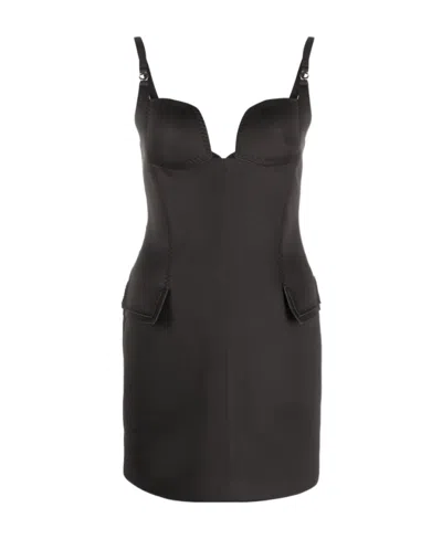 Coperni Suspender Dress In Black