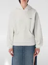 Coperni Sculpted Horn Detail Relaxed Hoodie In Gray