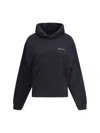 Coperni Black Sweatshirt With Logo Lettering And Front Kangaroo Pocket In Cotton Woman