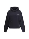 Coperni Black Sweatshirt With Logo Lettering And Front Kangaroo Pocket In Cotton Woman