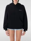 Coperni Black Sweatshirt With Logo Lettering And Front Kangaroo Pocket In Cotton Woman