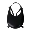 Coperni Swipe Glossy Finish Backpack With Adjustable Strap In Black