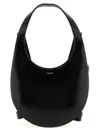 Coperni Swipe Glossy Finish Backpack With Adjustable Strap In Black