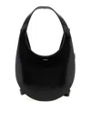 Coperni Swipe Glossy Finish Backpack With Adjustable Strap In Black