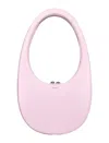 Coperni Curved Smooth Top Handle Shoulder Bag In Pink
