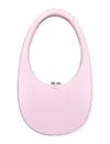 Coperni Curved Smooth Top Handle Shoulder Bag In Pink