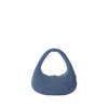 Coperni Swipe Denim Top Handle Bag In Blue