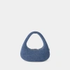 Coperni Swipe Denim Top Handle Bag In Blue