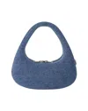Coperni Swipe Denim Top Handle Bag In Blue