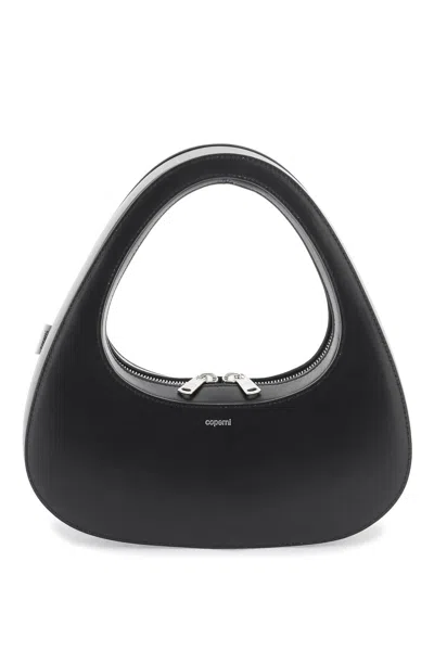 Coperni Swipe Logo Detailed Baguette Bag In Black