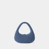 Coperni Swipe Denim Top Handle Bag In Blue